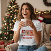 Coquette Christmas Santa Candy Canes Gingerbread Tri-Blend Shirt