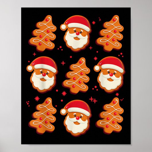 Coquette Christmas Tree Cake Santa Claus Nk Christ Poster (Voorkant)