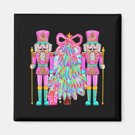Coquette Christmas Tree Nk Nutcrackers Xmas Women Magneet (Voorkant)