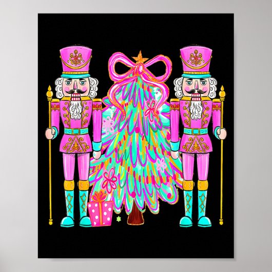 Coquette Christmas Tree Nk Nutcrackers Xmas Women  Poster (Voorkant)
