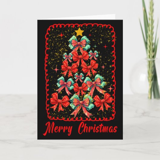 Coquette Christmas,trendy Christmas Funny Gift Wom Kaart (Voorkant)