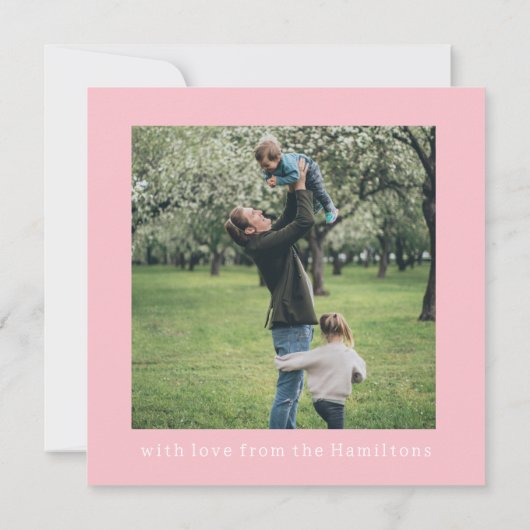 Coquette Christmas Wavy Foto Kerst Kaart Notitiekaartje (Achterkant)