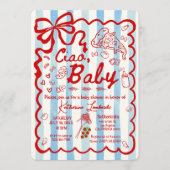 Coquette Ciao Baby Blue Italian Theme Kaart (Voorkant)