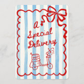 Coquette Ciao Baby Blue Italian Theme Kaart (Achterkant)