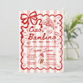 Coquette Ciao Bambino Italian Theme Kaart (Staand voorkant)