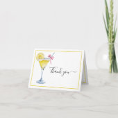Coquette Citroen Cocktail Martini Bedankkaart (Voorkant)