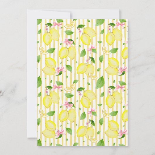 Coquette citroen Sweet & Tangy vrijgezellenfeest Kaart (Achterkant)