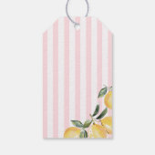 Coquette citroengele baby shower bedankt cadeaulabel (Achterkant)