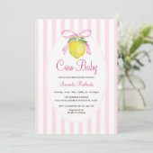Coquette citroengele Ciao Baby Shower Kaart (Staand voorkant)
