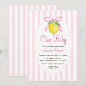 Coquette citroengele Ciao Baby Shower Kaart (Voorkant / Achterkant)