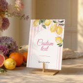 Coquette citroensroze babyshower tafelbord poster