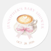 Coquette Coffee Baby Shower Sticker (Voorkant)