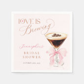 Coquette Coffee Bruidsmeisje Uitnodiging Servet (Voorkant)