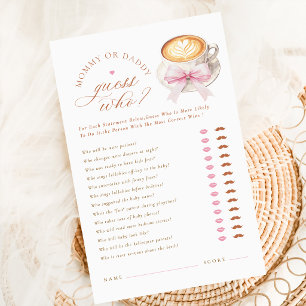 Coquette Coffee Raad wie mama of papa baby spel