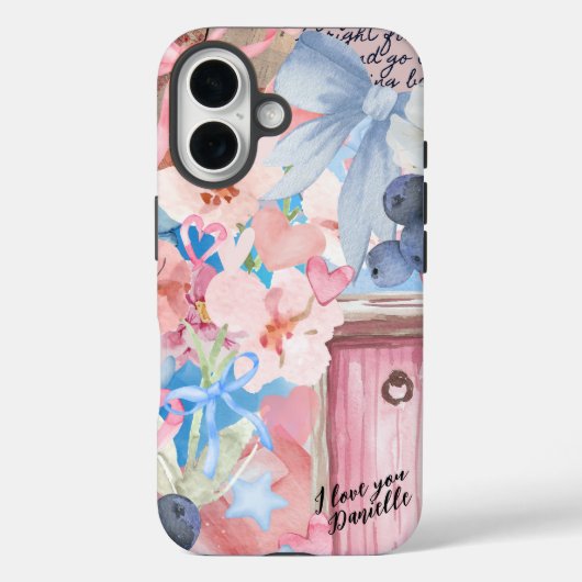 Coquette Collage Gepersonaliseerd Valentijn Case-Mate iPhone Case (Achterkant)