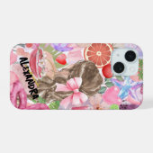 Coquette Collage, Roze & Girly Schattigee Telefoon iPhone 15 Case (Achterkant horizontaal)