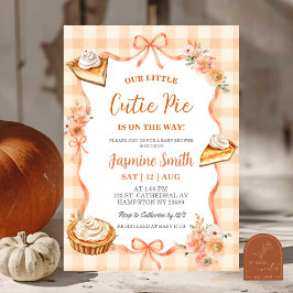 Coquette Cottage Cutie Pie Baby Shower Kaart