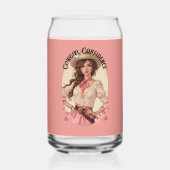 Coquette Cowgirl Westerne Mode Portret Blikvorm Glas (Voorkant)