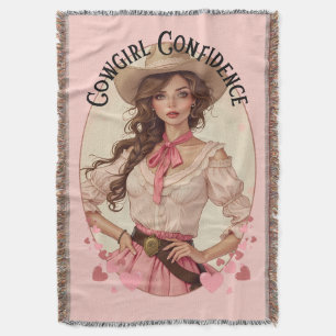 Coquette Cowgirl Westerne Mode Portret Deken