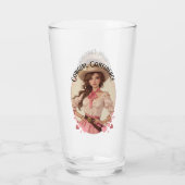 Coquette Cowgirl Westerne Mode Portret Glas (Achterkant)