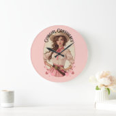 Coquette Cowgirl Westerne Mode Portret Grote Klok (Huis)