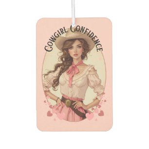 Coquette Cowgirl Westerne Mode Portret Luchtverfrisser