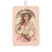 Coquette Cowgirl Westerne Mode Portret Luchtverfrisser (Achterkant)