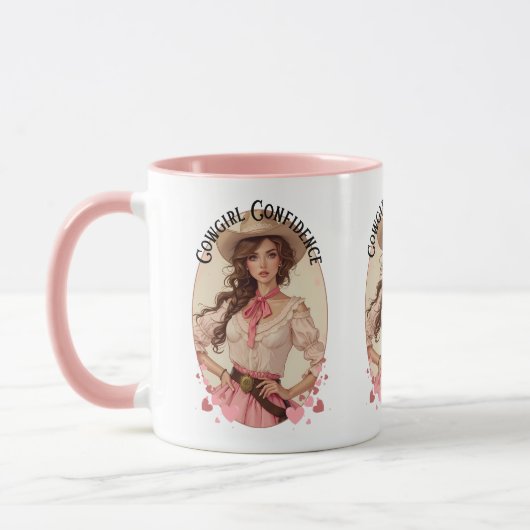 Coquette Cowgirl Westerne Mode Portret Mok (Links)