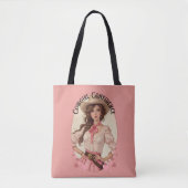 Coquette Cowgirl Westerne Mode Portret Tote Bag (Voorkant)