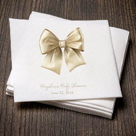 Coquette Cream Bow Gepersonaliseerde servet