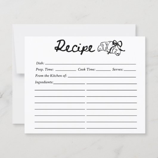 Coquette Croissant Recipe Card (Voorkant)