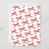 Coquette Curvy Ribbon & Bow Retro Christmas Photo Feestdagenkaart (Achterkant)