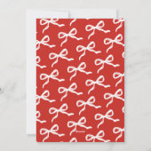 Coquette Curvy Ribbon & Bow Retro Christmas Photo Feestdagenkaart (Achterkant)