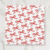 Coquette Curvy Ribbon & Bow Retro Merry Christmas Bedankjes Labels (Achterkant)