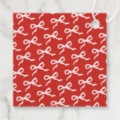 Coquette Curvy Ribbon & Bow Retro Merry Christmas Bedankjes Labels (Achterkant)