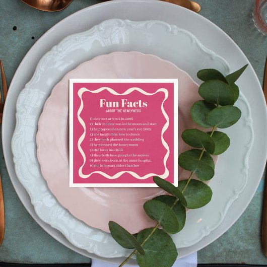 Coquette Curvy Ribbon Retro Wedding Servet