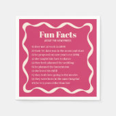 Coquette Curvy Ribbon Retro Wedding Servet (Voorkant)