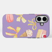 Coquette Cute Pastel Bows Cakes Macarons Ice Cream Case-Mate iPhone Case (Achterkant (horizontaal))