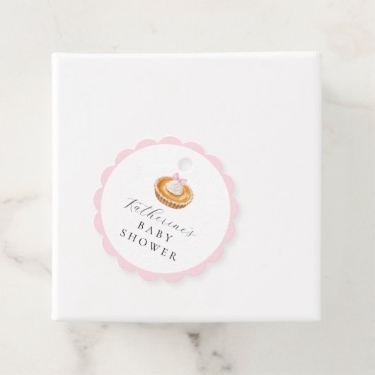 Coquette Cutie Pie Baby shower Bedankjes Labels (In situ)