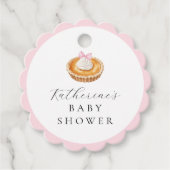 Coquette Cutie Pie Baby shower Bedankjes Labels (Voorkant)