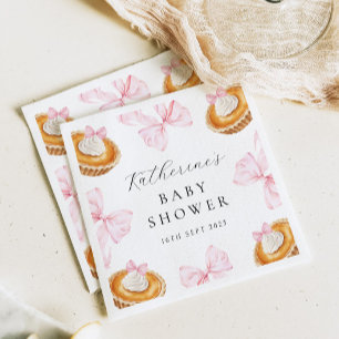 Coquette Cutie Pie Baby shower Papier servet