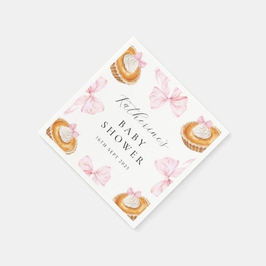 Coquette Cutie Pie Baby shower Papier servet (Hoek)