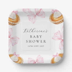 Coquette Cutie Pie Baby shower Papier servet Papieren Bordje