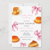 Coquette Cutie quesillo Sweet Pink Bow Baby shower Kaart (Voorkant)