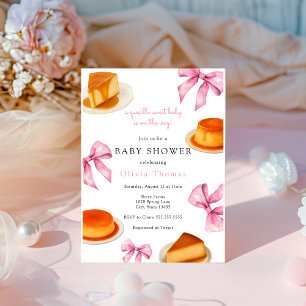 Coquette Cutie quesillo Sweet Pink Bow Baby shower Kaart