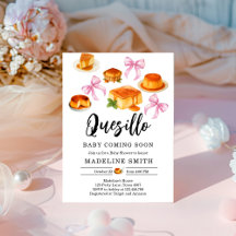 Coquette Cutie quesillo Sweet Pink Bow Baby shower
