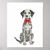 Coquette Dalmatische Puppy Waterverf Poster (Voorkant)