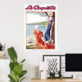 Coquette-dames boven het meer poster (Thuiskantoor)