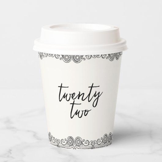 Coquette Disco Ball & Black Bow Chic Modern Wit Papieren Bekers (Voorkant)