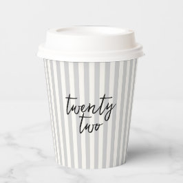 Coquette Disco Ball & Black Bow Grijze Strepen Papieren Bekers